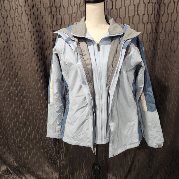 The North Face Women's Blue and Gray Ski Jacket - Picture 1 of 9